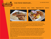 Tablet Screenshot of cosmosrestaurantandbar.com